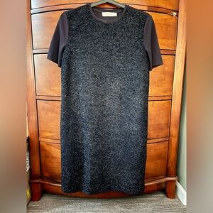 Tory Burch Tinsel Shift Dress in Navy/Black XS